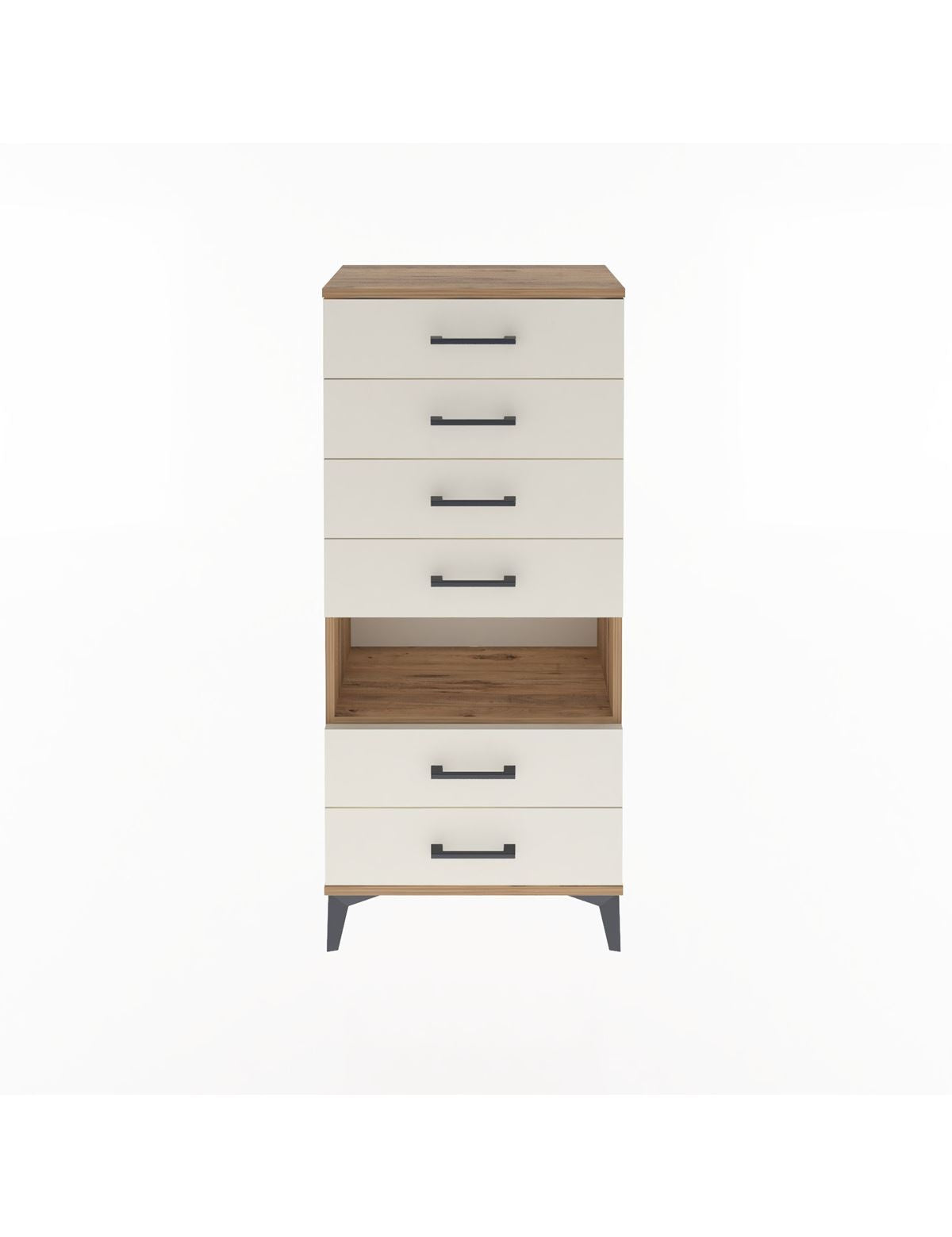 Arges Dolap Tek Raflı 6 Çekmeceli 60x30x134 - S17M065V7A