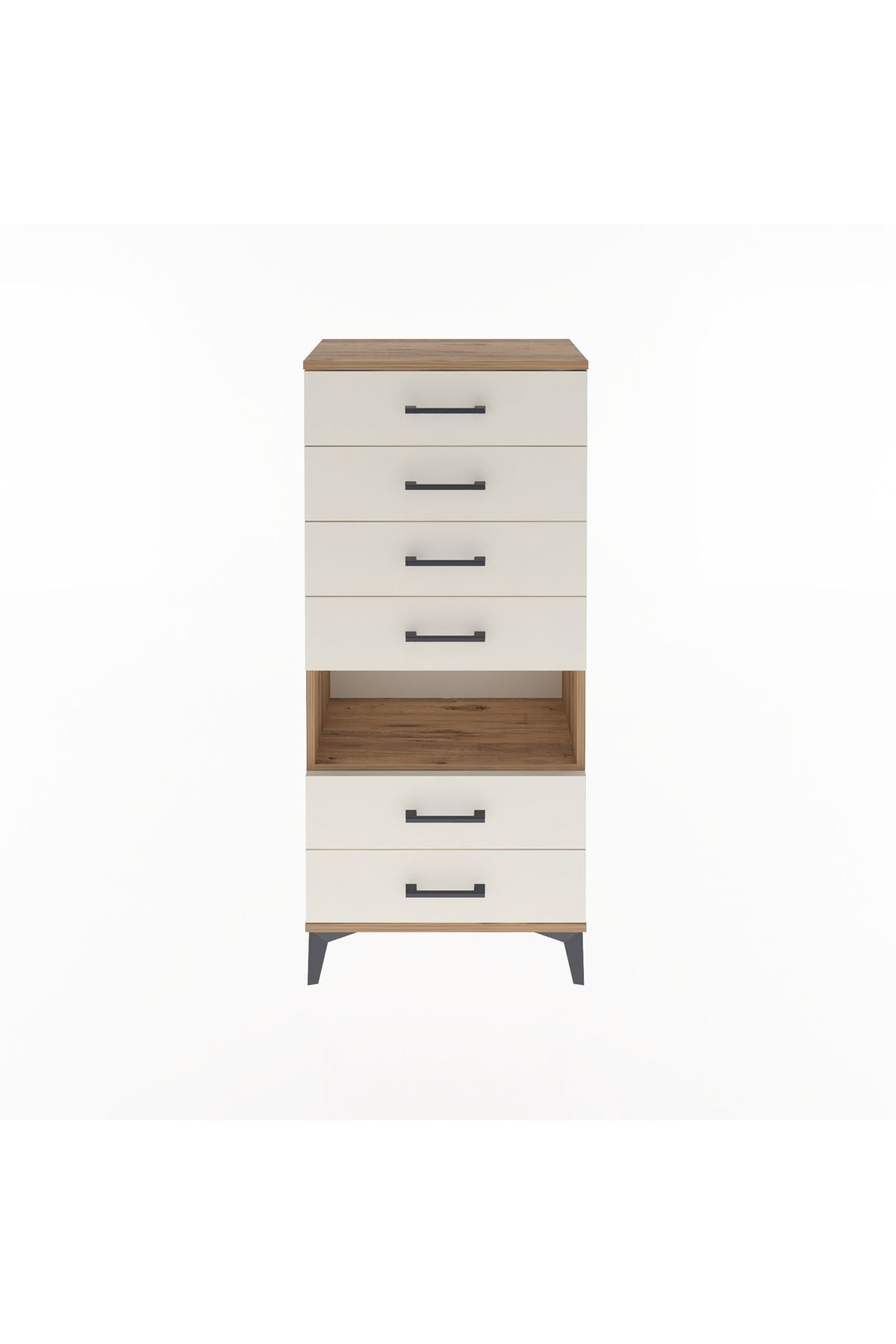 Arges Dolap Tek Raflı 6 Çekmeceli 60x30x134 - S17M065V7A