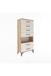 Arges Dolap Tek Raflı 6 Çekmeceli 60x30x134 - S17M065V7A