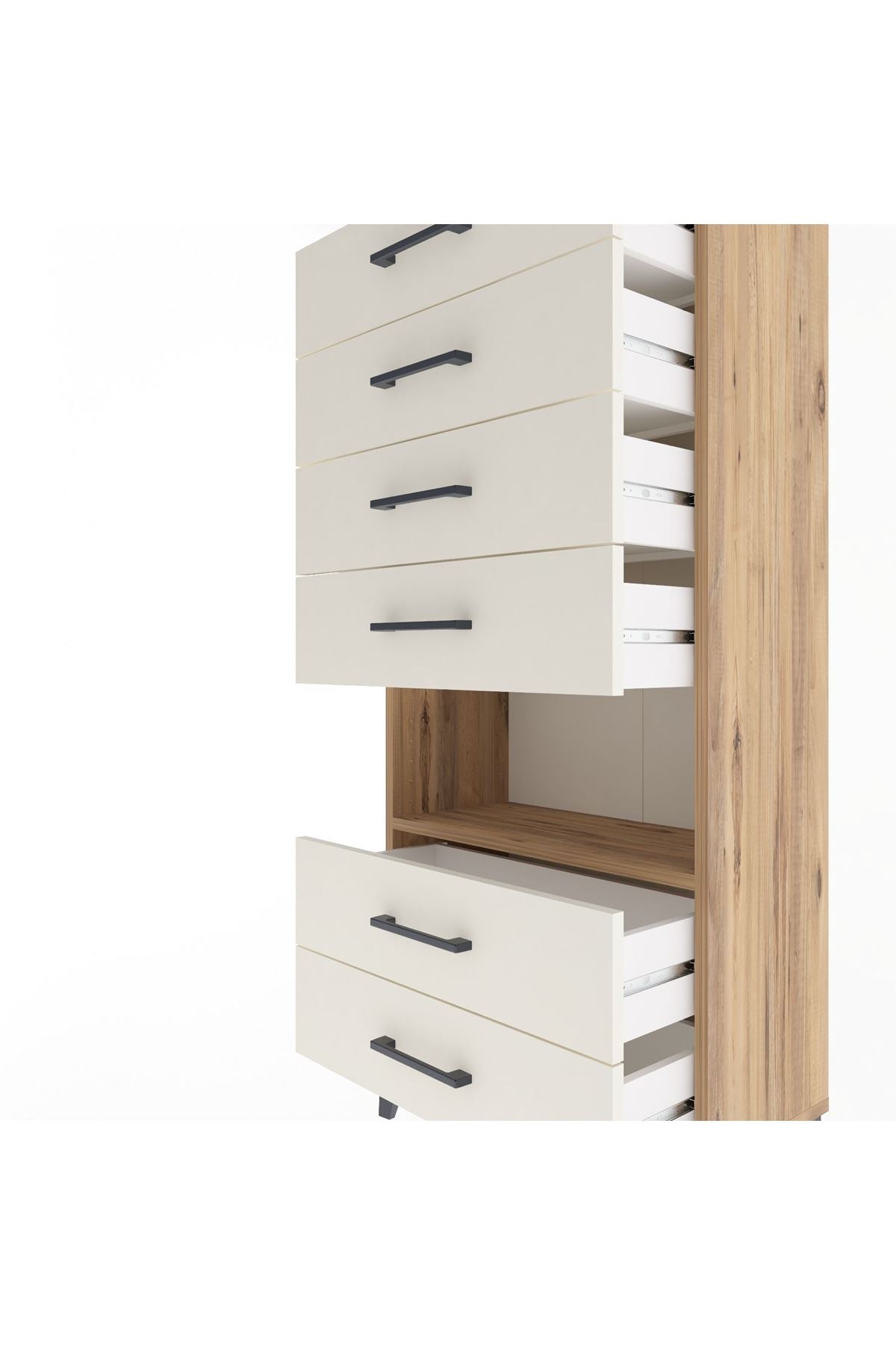 Arges Dolap Tek Raflı 6 Çekmeceli 60x30x134 - S17M065V7A
