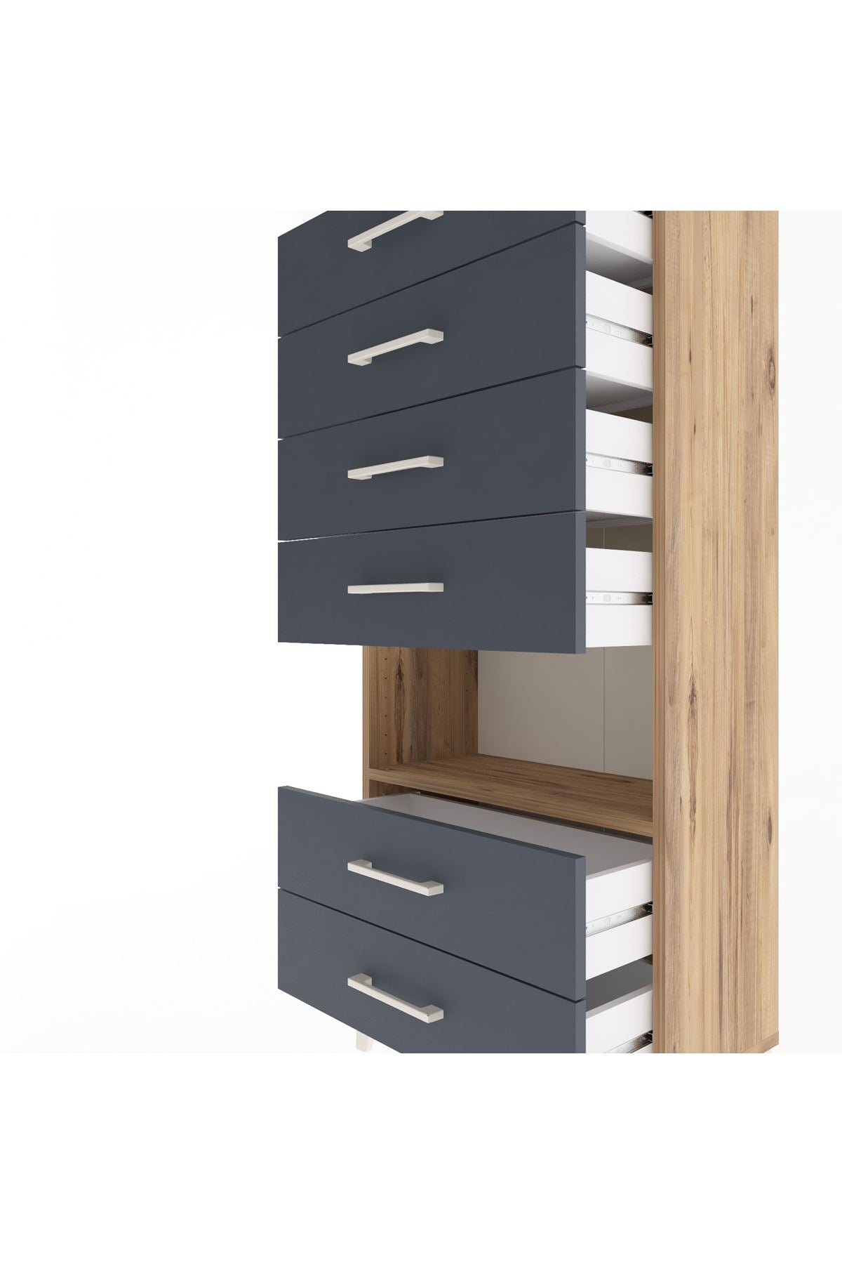 Arges Dolap Tek Raflı 6 Çekmeceli 60x30x134 - S17M065V8A