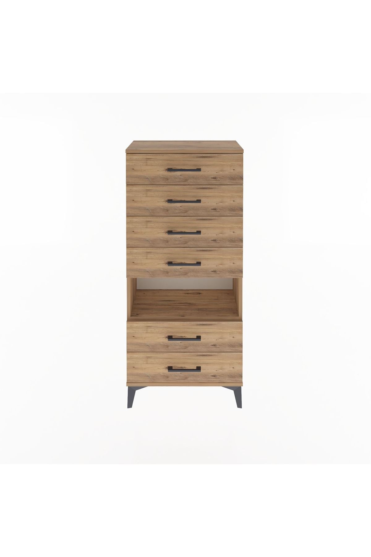 Arges Dolap Tek Raflı 6 Çekmeceli 60x30x134 - S17M065V9A