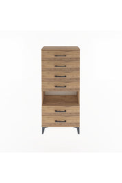 Arges Dolap Tek Raflı 6 Çekmeceli 60x30x134 - S17M065V9A