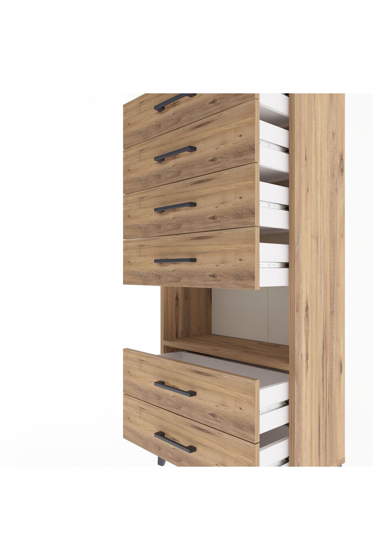 Arges Dolap Tek Raflı 6 Çekmeceli 60x30x134 - S17M065V9A