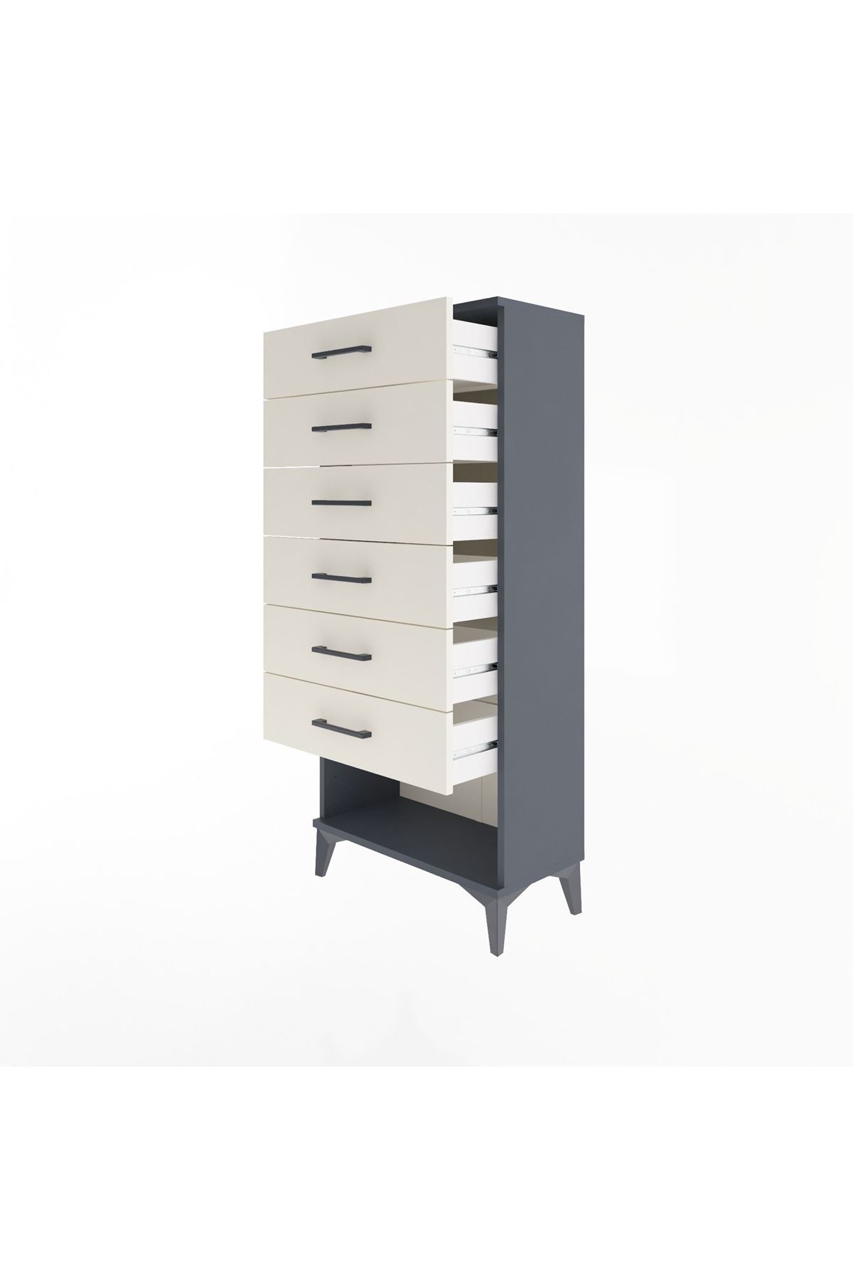 Arges Dolap 6 Çekmeceli 60x30x134 - S17M066V4A