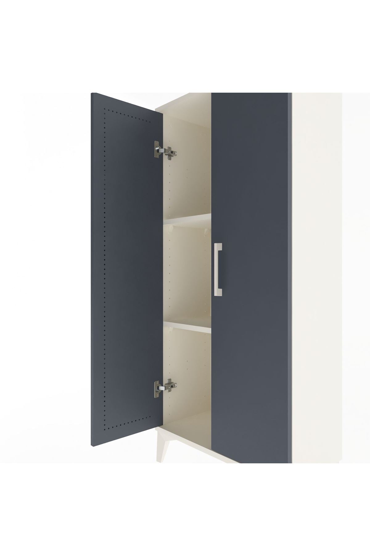 Arges Dolap 2 Raflı 2 Kapaklı 60x30x134 - S17M067V2A