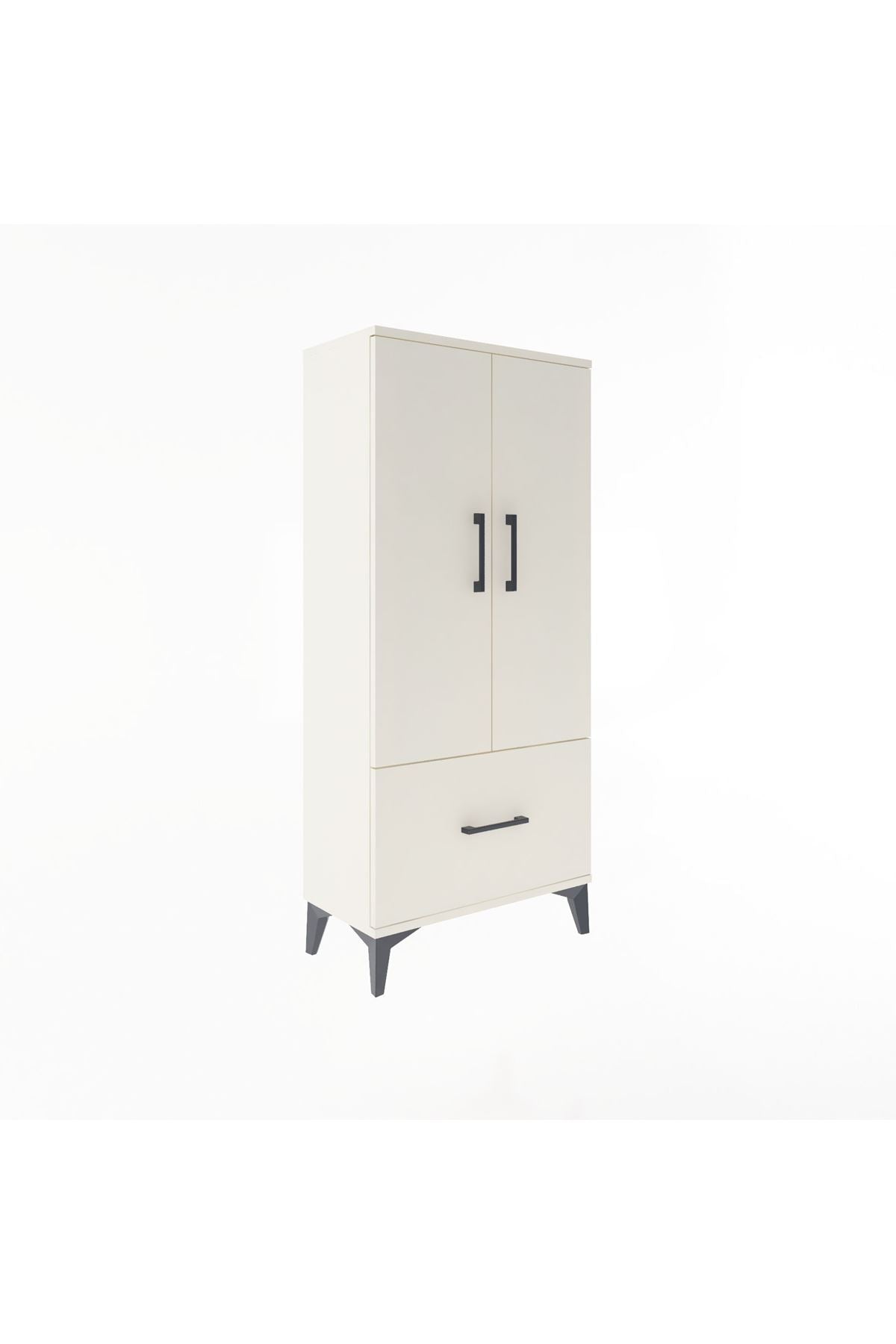 Arges Dolap 2 Raflı Tek Çekmeceli 2 Kapaklı 60x30x134 - S17M068V1A