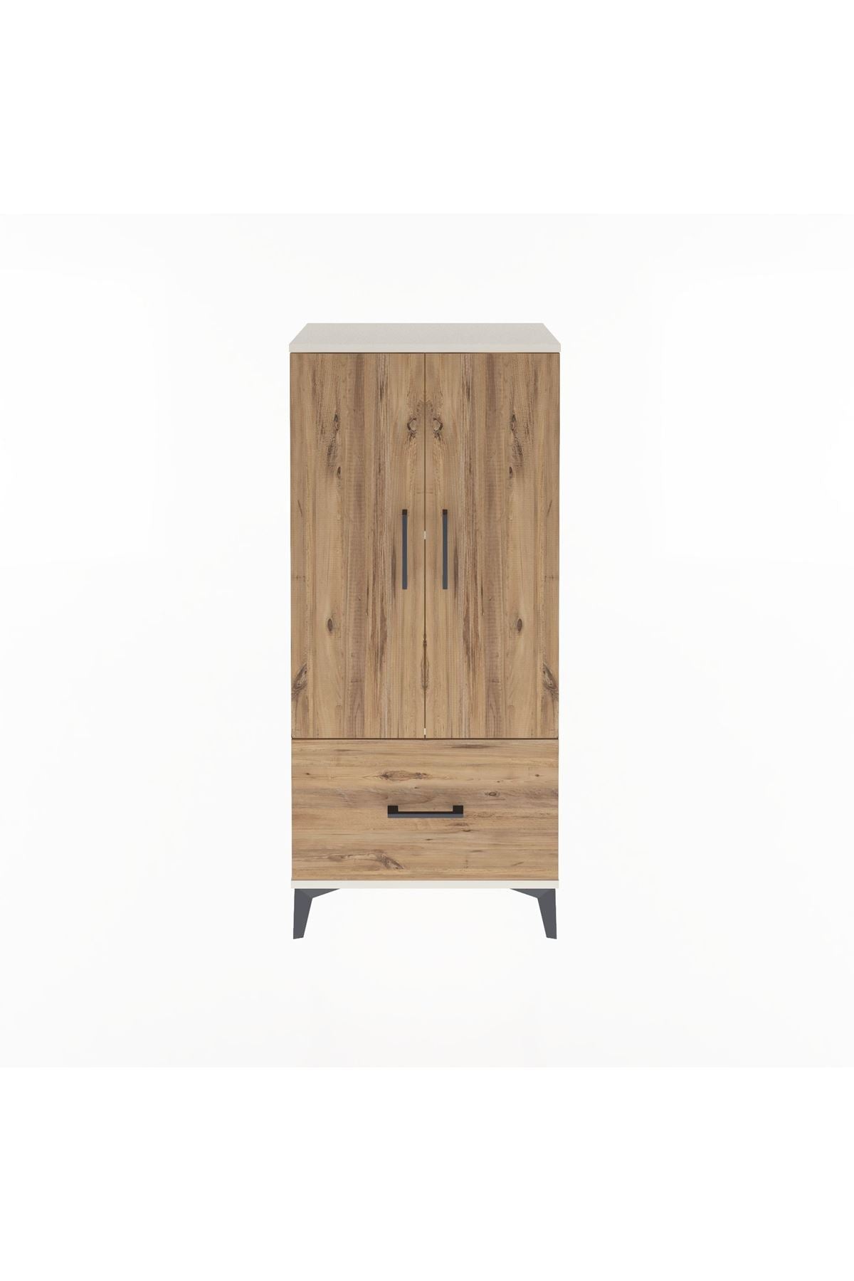 Arges Dolap 2 Raflı Tek Çekmeceli 2 Kapaklı 60x30x134 - S17M068V3A