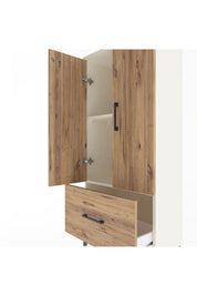 Arges Dolap 2 Raflı Tek Çekmeceli 2 Kapaklı 60x30x134 - S17M068V3A
