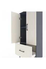Arges Dolap 2 Raflı Tek Çekmeceli 2 Kapaklı 60x30x134 - S17M068V4A