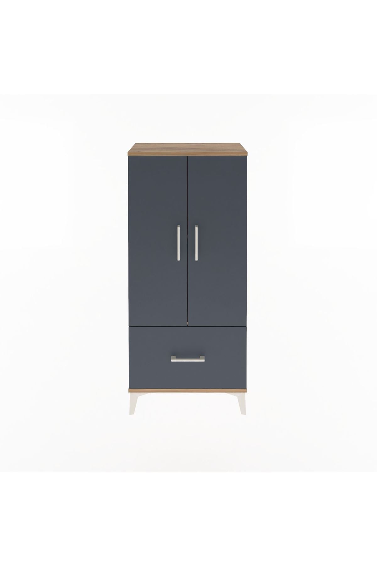 Arges Dolap 2 Raflı Tek Çekmeceli 2 Kapaklı 60x30x134 - S17M068V8A