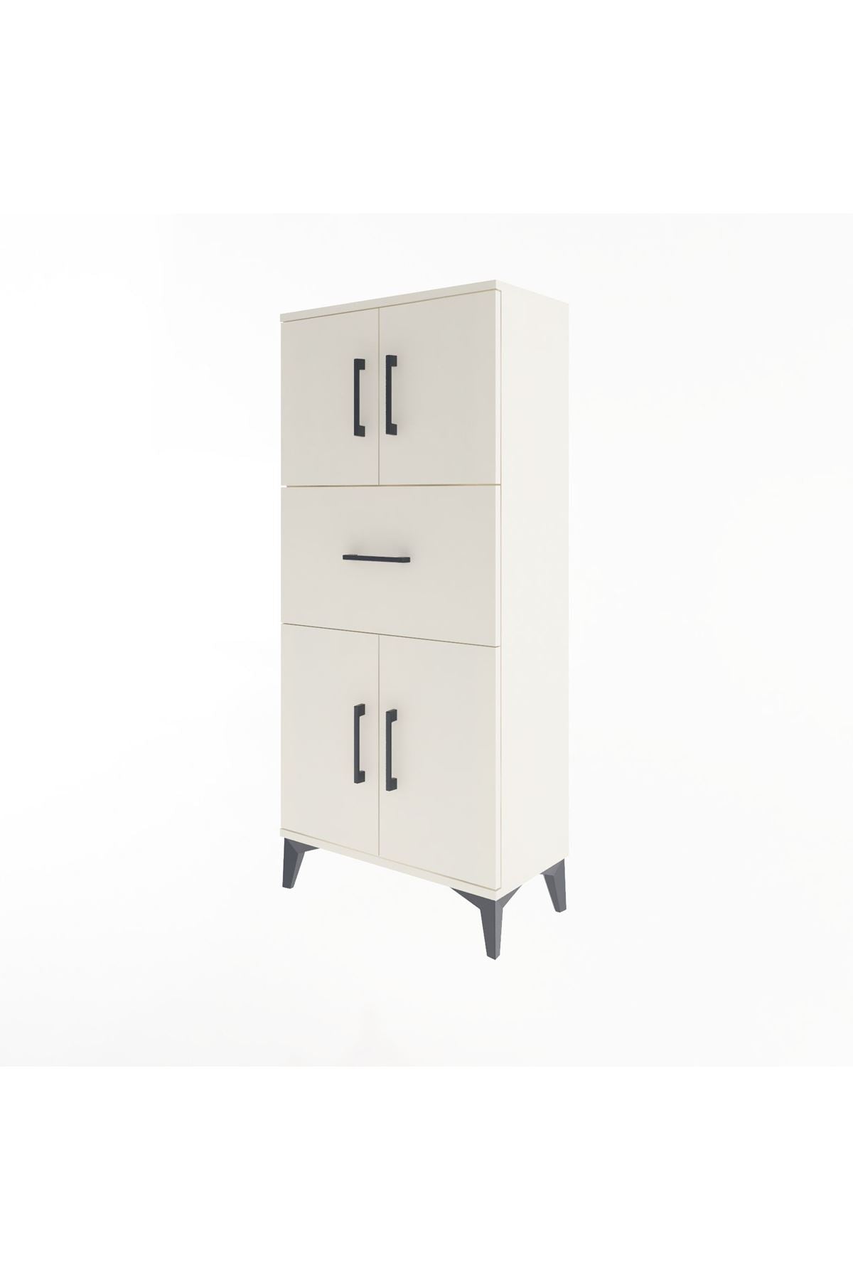Arges Dolap Tek Raflı Tek Çekmeceli 4 Kapaklı 60x30x134 - S17M069V1A