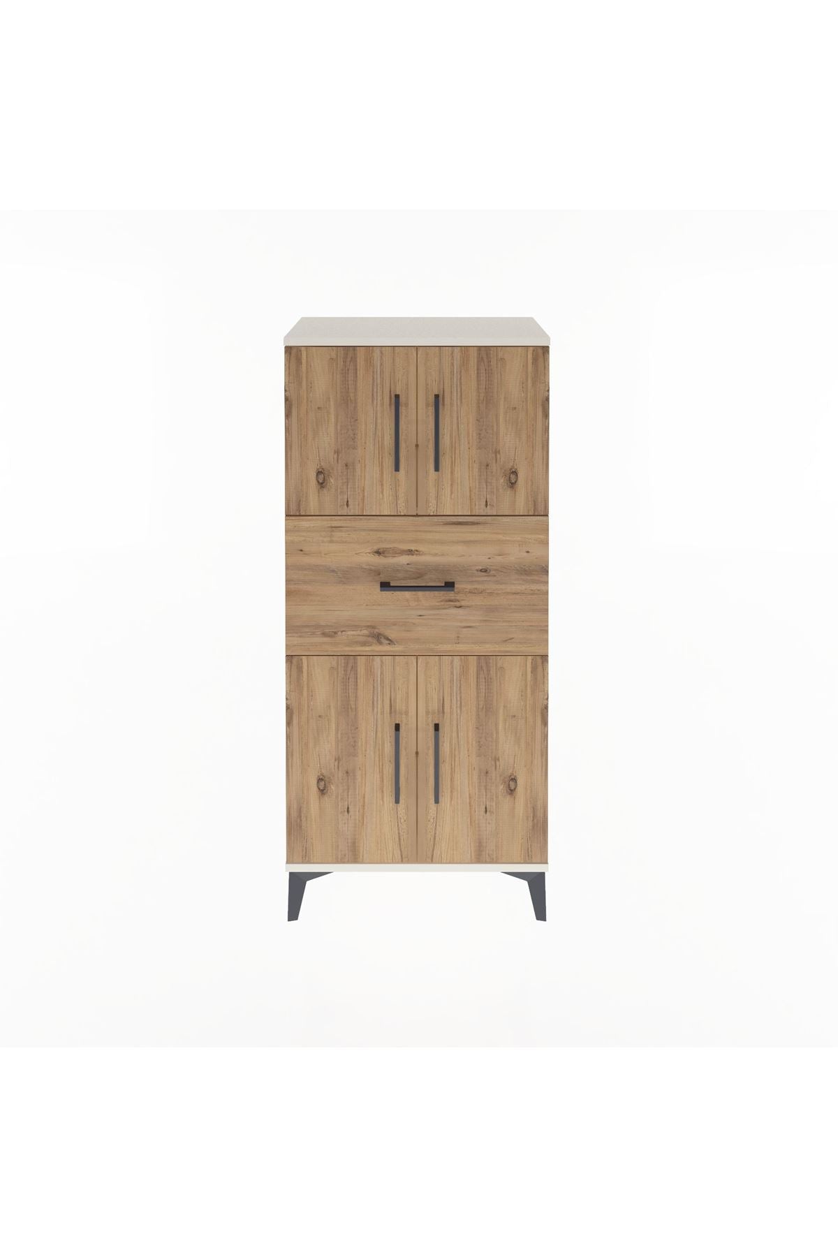 Arges Dolap Tek Raflı Tek Çekmeceli 4 Kapaklı 60x30x134 - S17M069V3A
