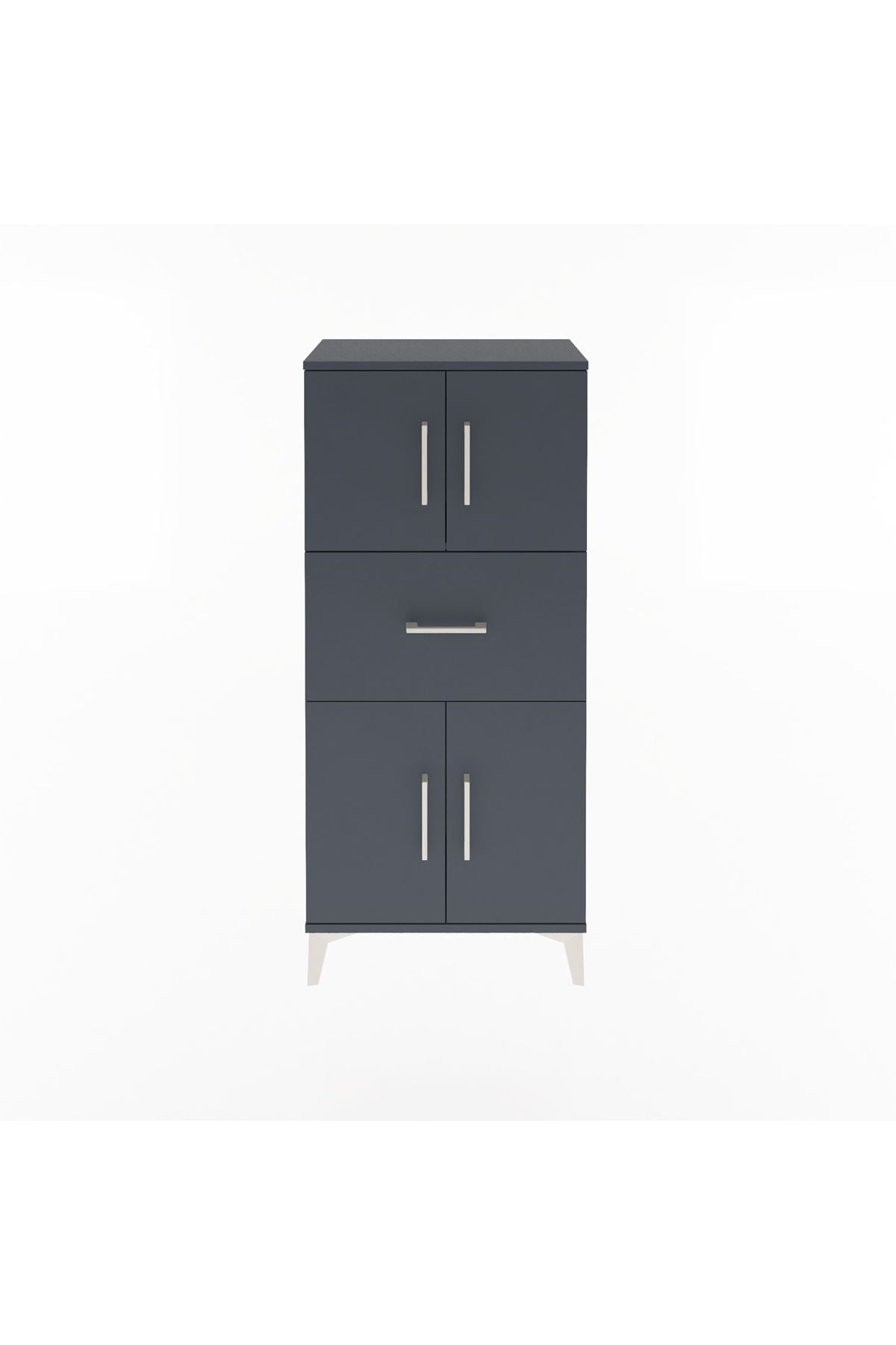Arges Dolap Tek Raflı Tek Çekmeceli 4 Kapaklı 60x30x134 - S17M069V5A