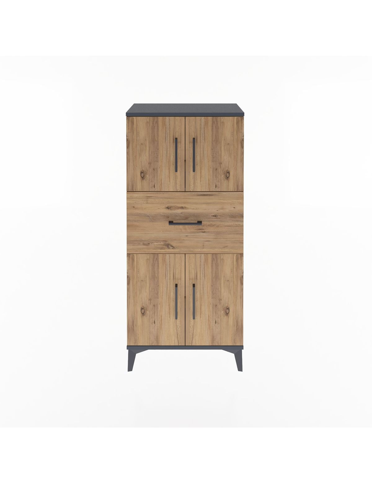 Arges Dolap Tek Raflı Tek Çekmeceli 4 Kapaklı 60x30x134 - S17M069V6A