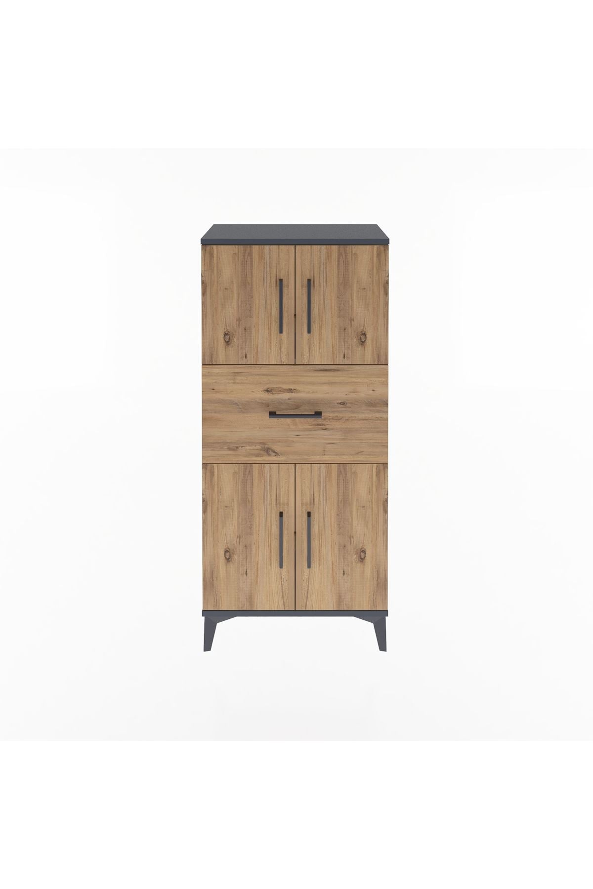 Arges Dolap Tek Raflı Tek Çekmeceli 4 Kapaklı 60x30x134 - S17M069V6A