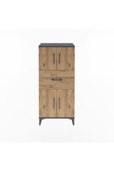 Arges Dolap Tek Raflı Tek Çekmeceli 4 Kapaklı 60x30x134