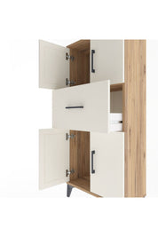 Arges Dolap Tek Raflı Tek Çekmeceli 4 Kapaklı 60x30x134 - S17M069V7A