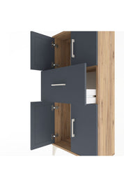 Arges Dolap Tek Raflı Tek Çekmeceli 4 Kapaklı 60x30x134 - S17M069V8A
