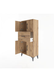 Arges Dolap Tek Raflı Tek Çekmeceli 4 Kapaklı 60x30x134 - S17M069V9A