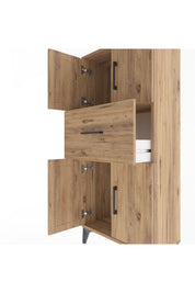 Arges Dolap Tek Raflı Tek Çekmeceli 4 Kapaklı 60x30x134 - S17M069V9A