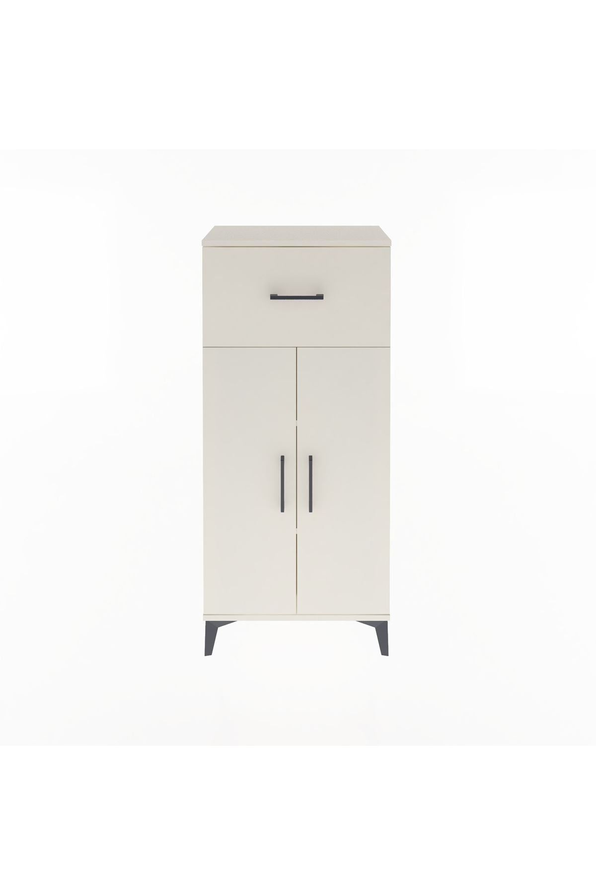 Arges Dolap 2 Raflı Tek Çekmeceli 2 Kapaklı 60x30x134 - S17M070V1A