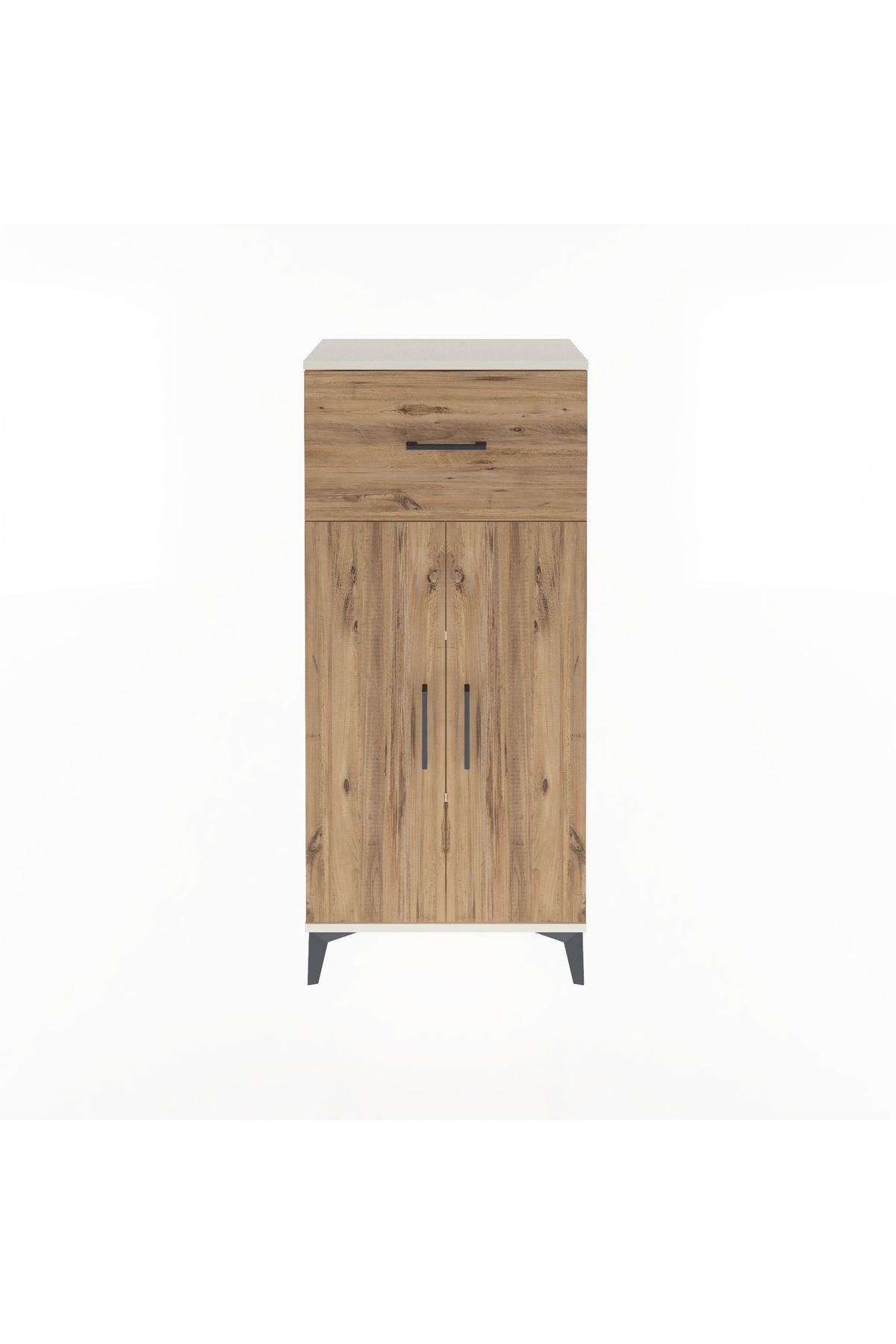 Arges Dolap 2 Raflı Tek Çekmeceli 2 Kapaklı 60x30x134 - S17M070V3A