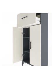 Arges Dolap 2 Raflı Tek Çekmeceli 2 Kapaklı 60x30x134 - S17M070V4A
