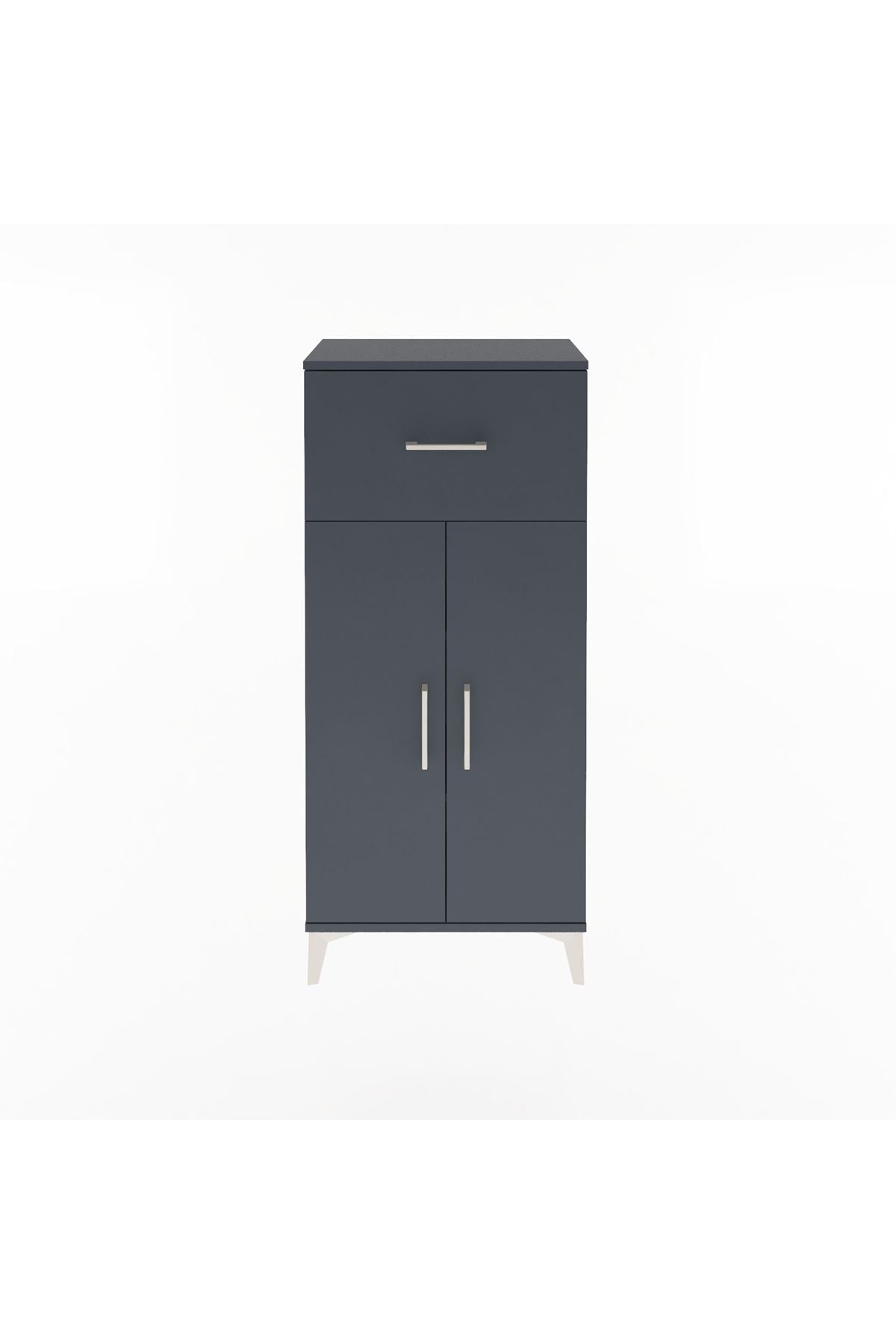 Arges Dolap 2 Raflı Tek Çekmeceli 2 Kapaklı 60x30x134 - S17M070V5A