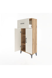 Arges Dolap 2 Raflı Tek Çekmeceli 2 Kapaklı 60x30x134 - S17M070V7A