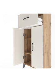 Arges Dolap 2 Raflı Tek Çekmeceli 2 Kapaklı 60x30x134 - S17M070V7A