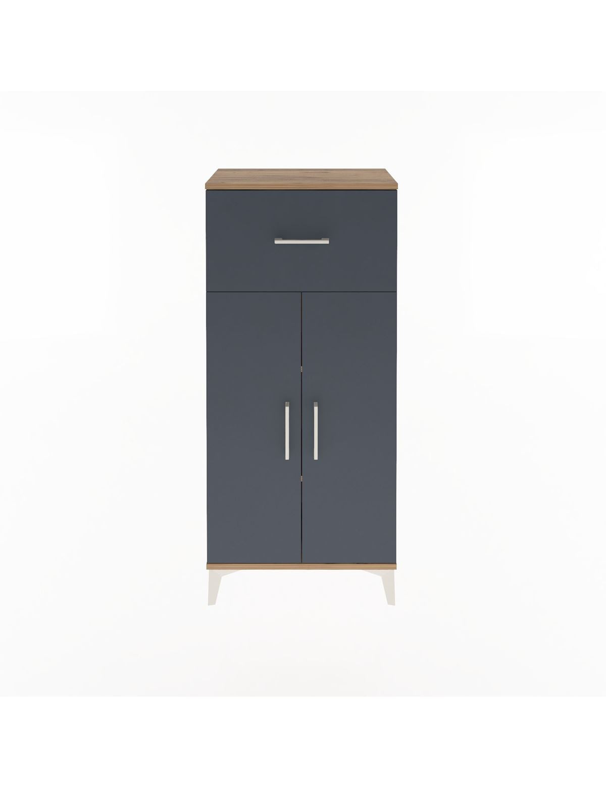 Arges Dolap 2 Raflı Tek Çekmeceli 2 Kapaklı 60x30x134 - S17M070V8A