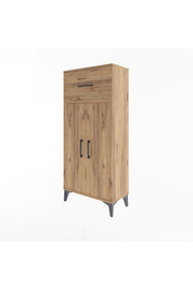 Arges Dolap 2 Raflı Tek Çekmeceli 2 Kapaklı 60x30x134 - S17M070V9A