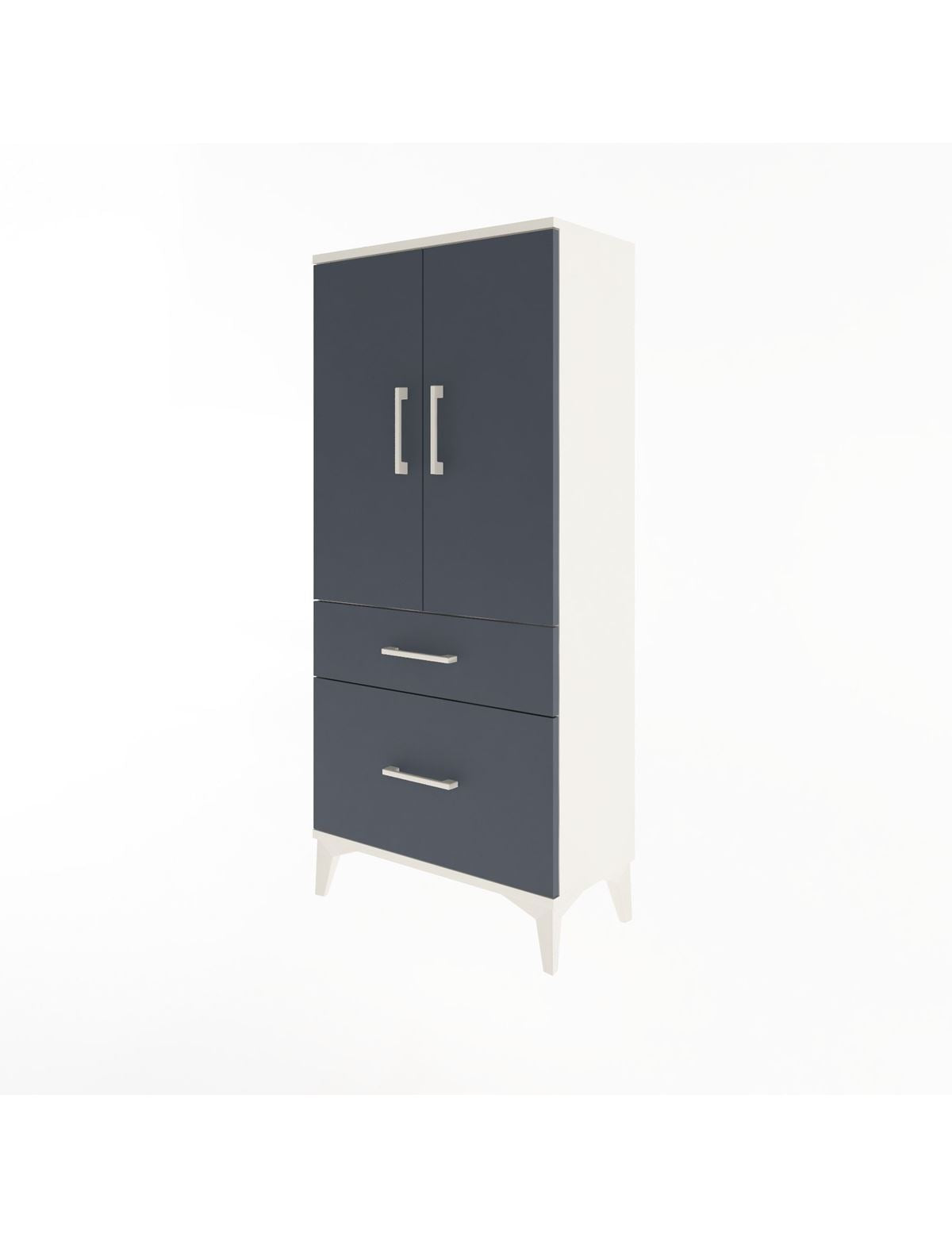 Arges Dolap 2 Raflı 2 Çekmeceli 2 Kapaklı 60x30x134 - S17M071V2A