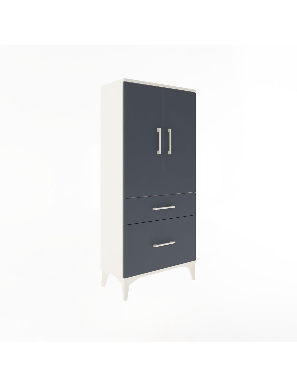 Arges Dolap 2 Raflı 2 Çekmeceli 2 Kapaklı 60x30x134 - S17M071V2A