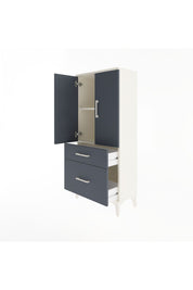 Arges Dolap 2 Raflı 2 Çekmeceli 2 Kapaklı 60x30x134 - S17M071V2A