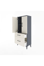 Arges Dolap 2 Raflı 2 Çekmeceli 2 Kapaklı 60x30x134 - S17M071V4A