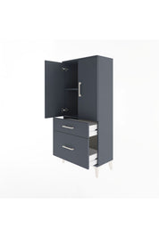 Arges Dolap 2 Raflı 2 Çekmeceli 2 Kapaklı 60x30x134 - S17M071V5A