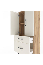 Arges Dolap 2 Raflı 2 Çekmeceli 2 Kapaklı 60x30x134 - S17M071V7A