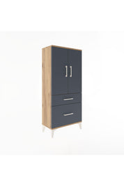 Arges Dolap 2 Raflı 2 Çekmeceli 2 Kapaklı 60x30x134 - S17M071V8A