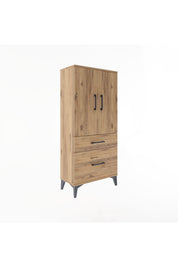 Arges Dolap 2 Raflı 2 Çekmeceli 2 Kapaklı 60x30x134 - S17M071V9A
