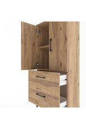 Arges Dolap 2 Raflı 2 Çekmeceli 2 Kapaklı 60x30x134 - S17M071V9A