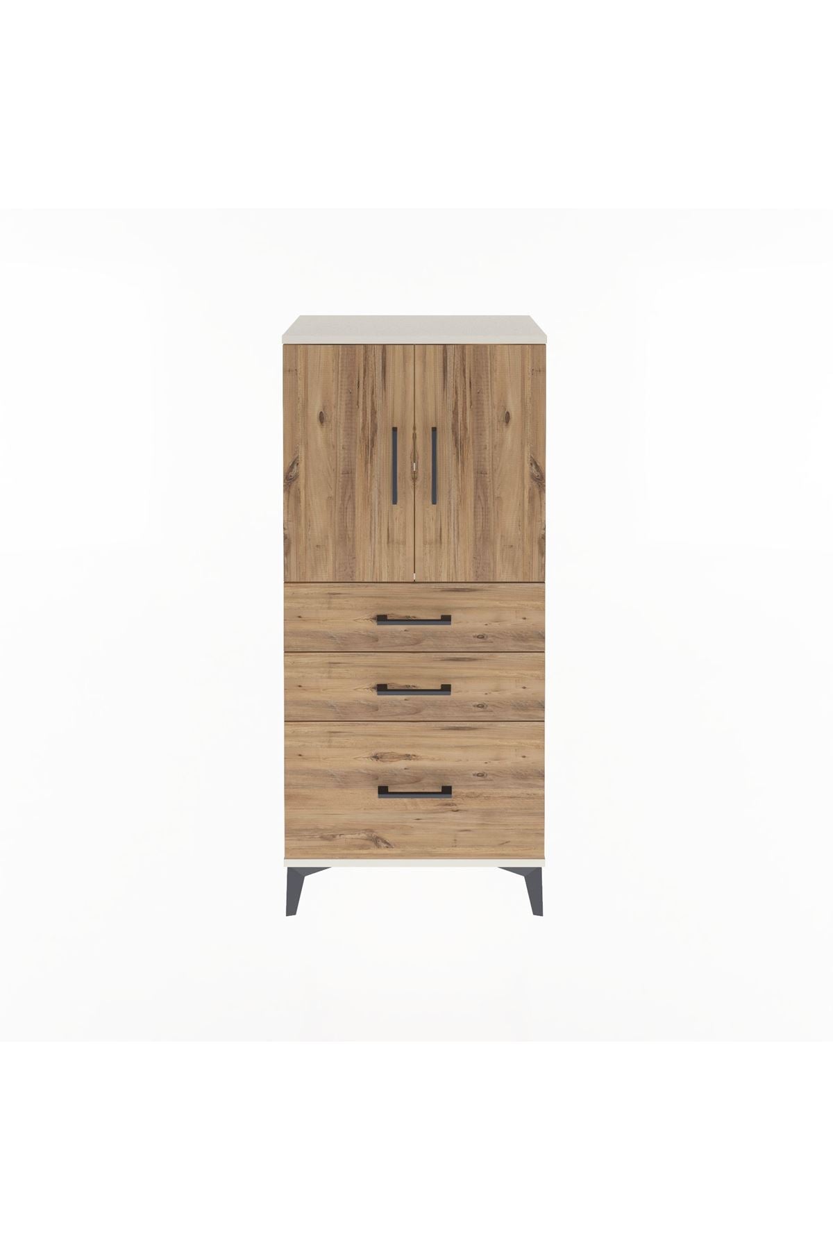 Arges Dolap 2 Raflı 3 Çekmeceli 2 Kapaklı 60x30x134 - S17M072V3A