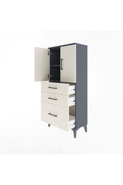 Arges Dolap 2 Raflı 3 Çekmeceli 2 Kapaklı 60x30x134 - S17M072V4A