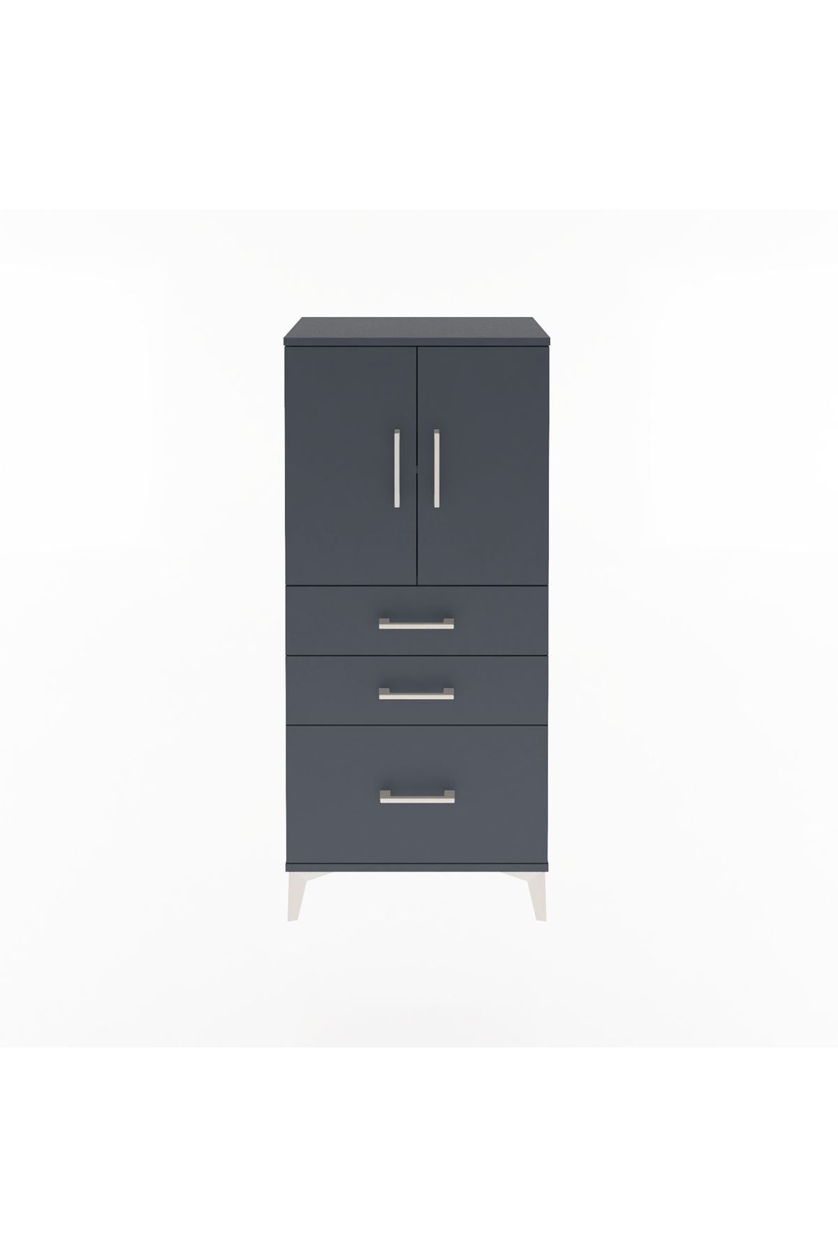 Arges Dolap 2 Raflı 3 Çekmeceli 2 Kapaklı 60x30x134 - S17M072V5A