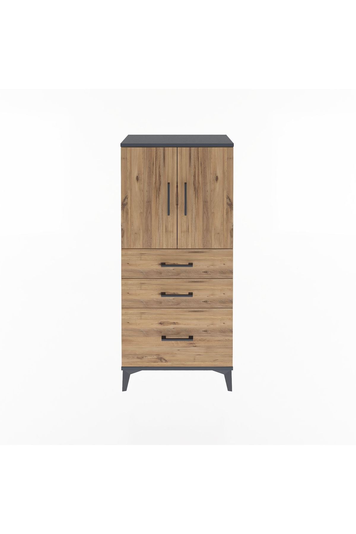 Arges Dolap 2 Raflı 3 Çekmeceli 2 Kapaklı 60x30x134 - S17M072V6A