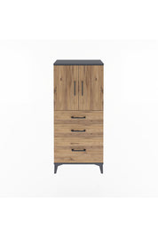Arges Dolap 2 Raflı 3 Çekmeceli 2 Kapaklı 60x30x134 - S17M072V6A