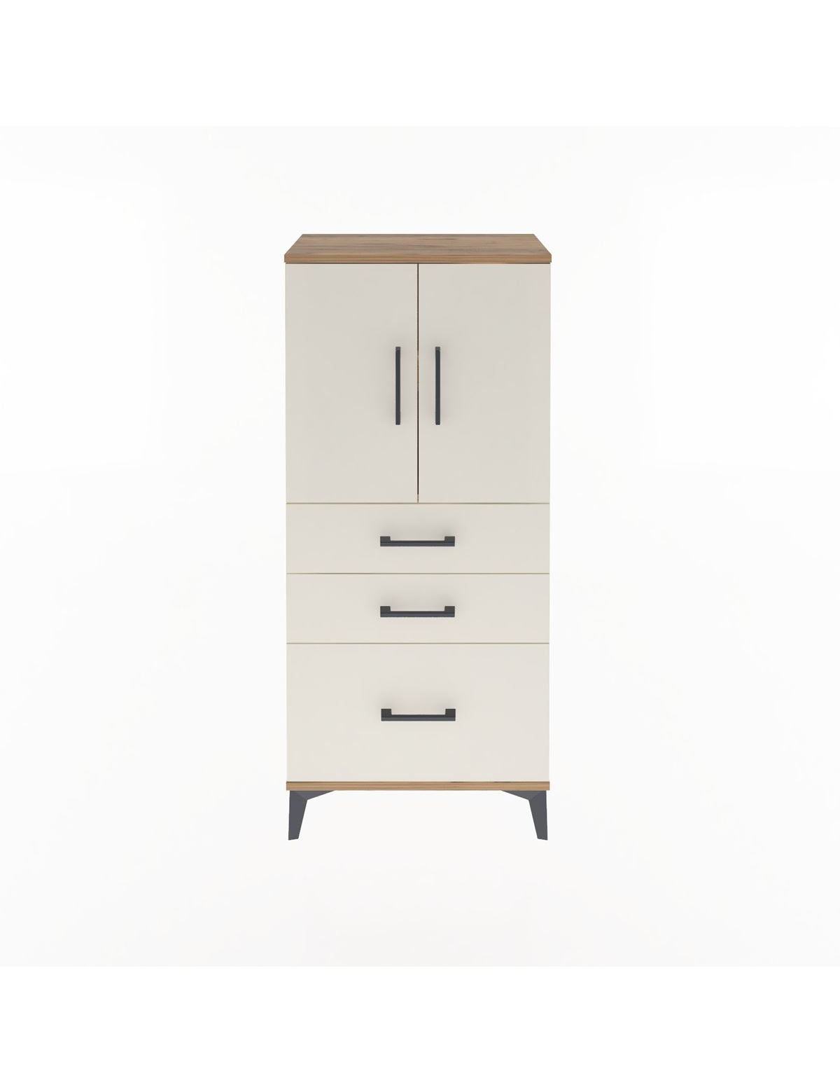 Arges Dolap 2 Raflı 3 Çekmeceli 2 Kapaklı 60x30x134 - S17M072V7A
