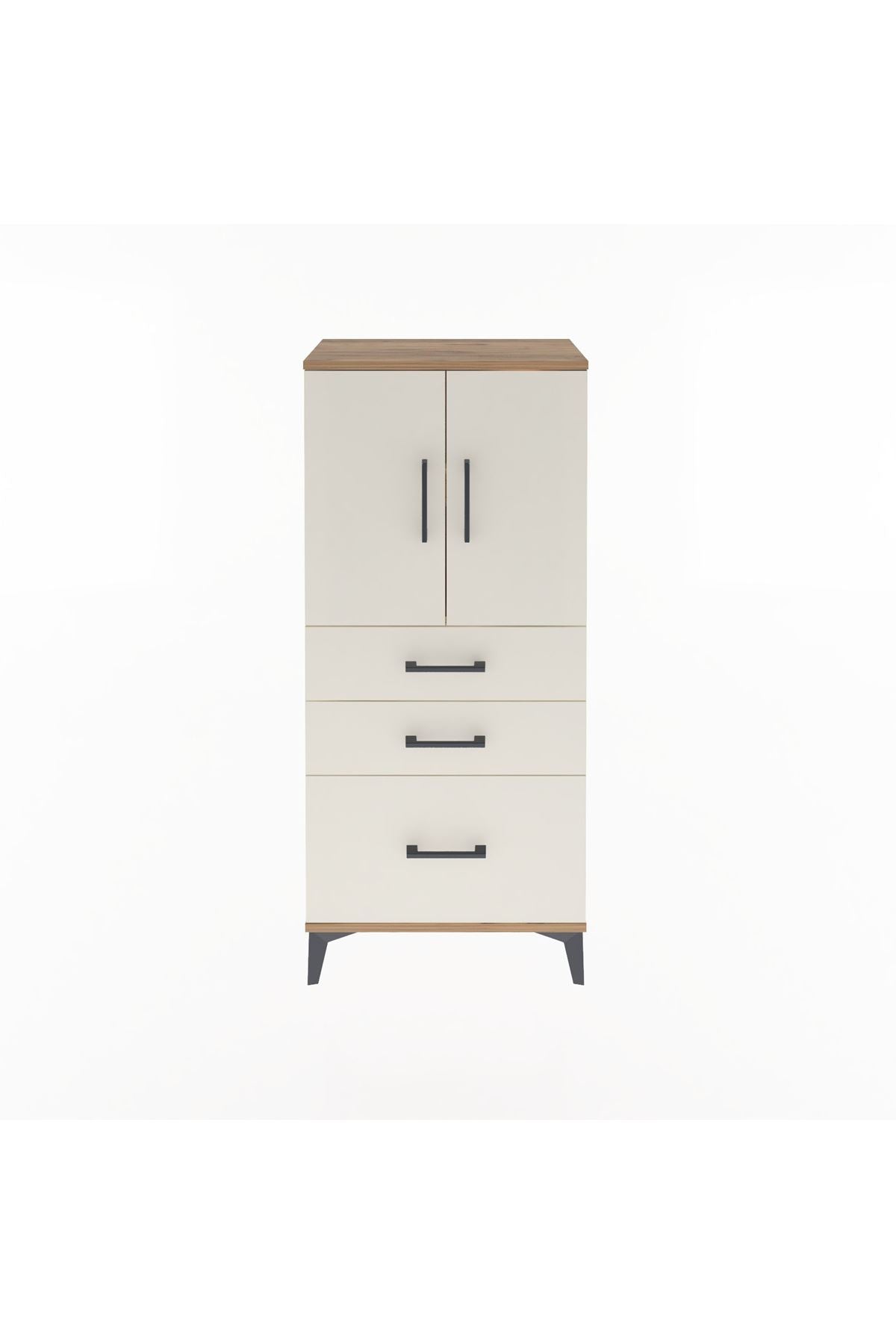 Arges Dolap 2 Raflı 3 Çekmeceli 2 Kapaklı 60x30x134 - S17M072V7A