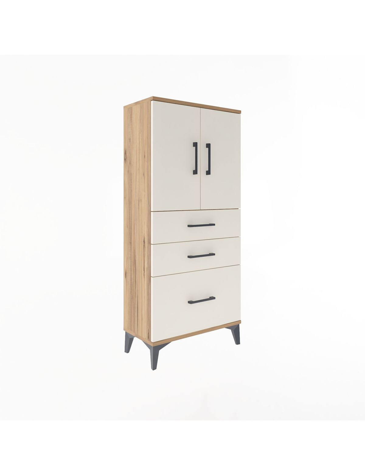 Arges Dolap 2 Raflı 3 Çekmeceli 2 Kapaklı 60x30x134 - S17M072V7A